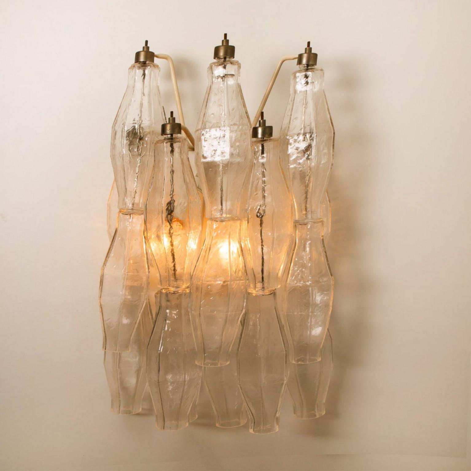 Altro 1 delle 2 lampade da parete italiane in Poliedri di Murano di Carlo Scarpa per Venini, 1960 in vendita