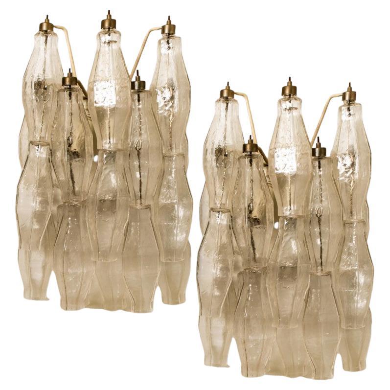 1 delle 2 lampade da parete italiane in Poliedri di Murano di Carlo Scarpa per Venini, 1960