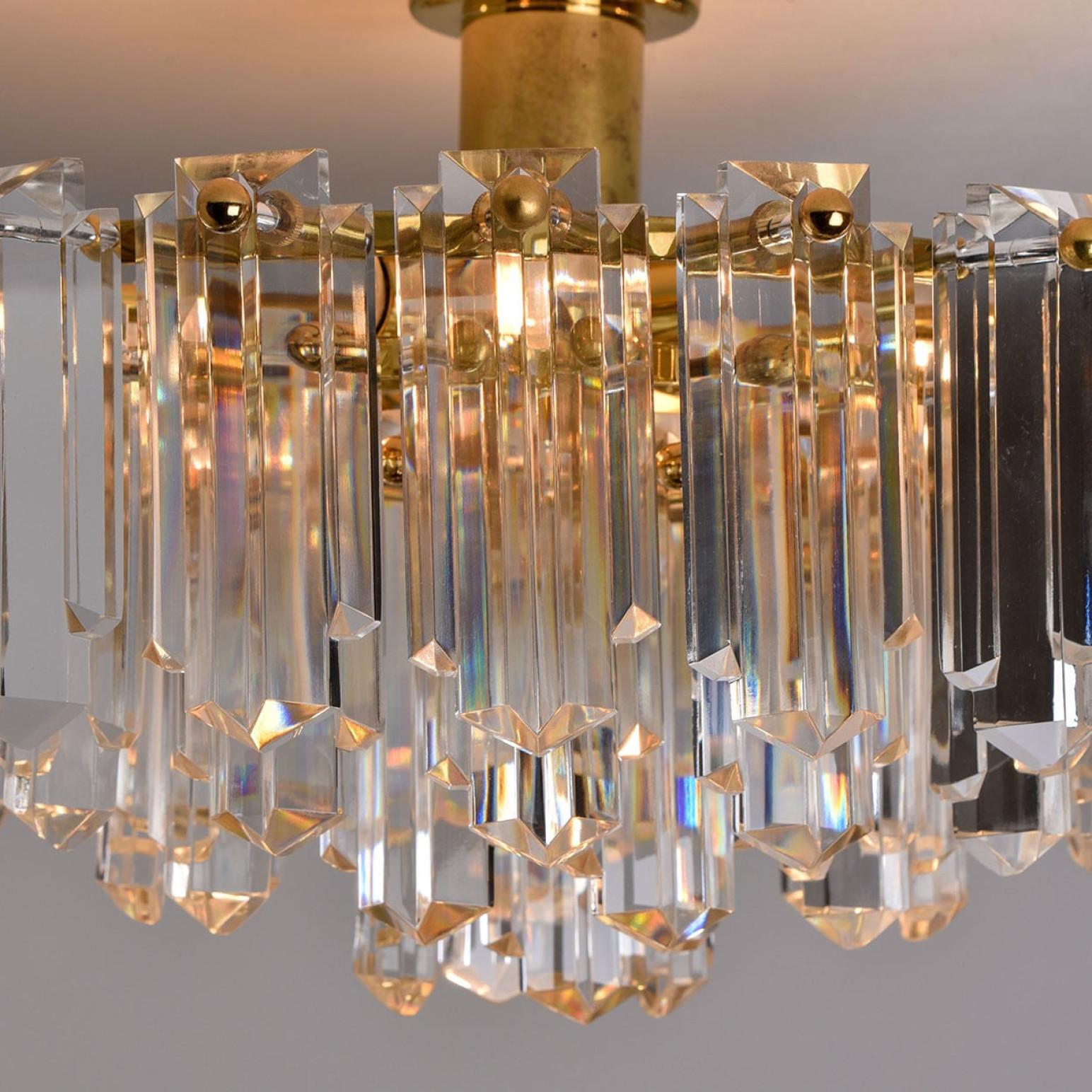 1 de los 2 empotrables Kalmar, cristal de latón dorado, Austria, 1970 en venta 4