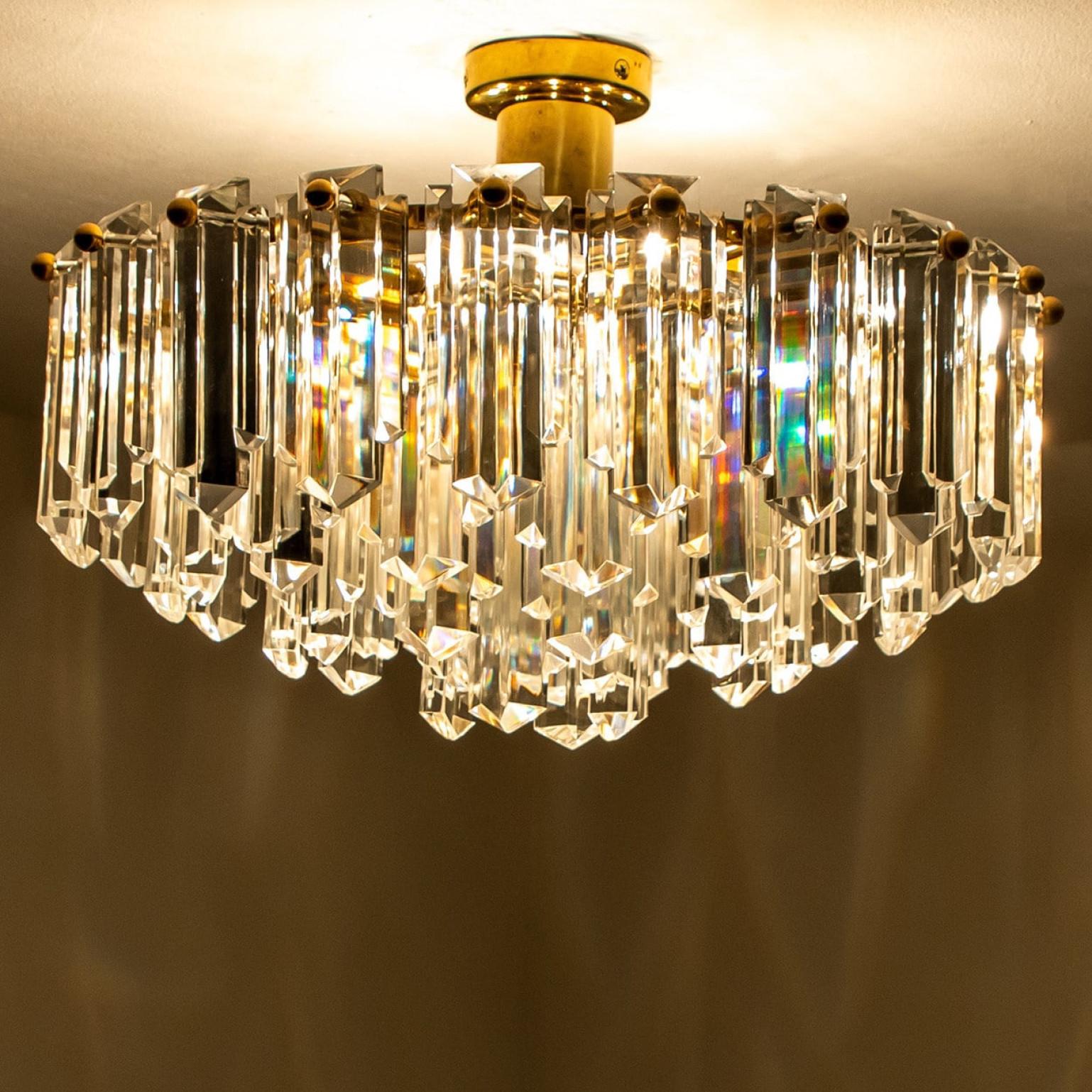 1 de los 2 empotrables Kalmar, cristal de latón dorado, Austria, 1970 en venta 5