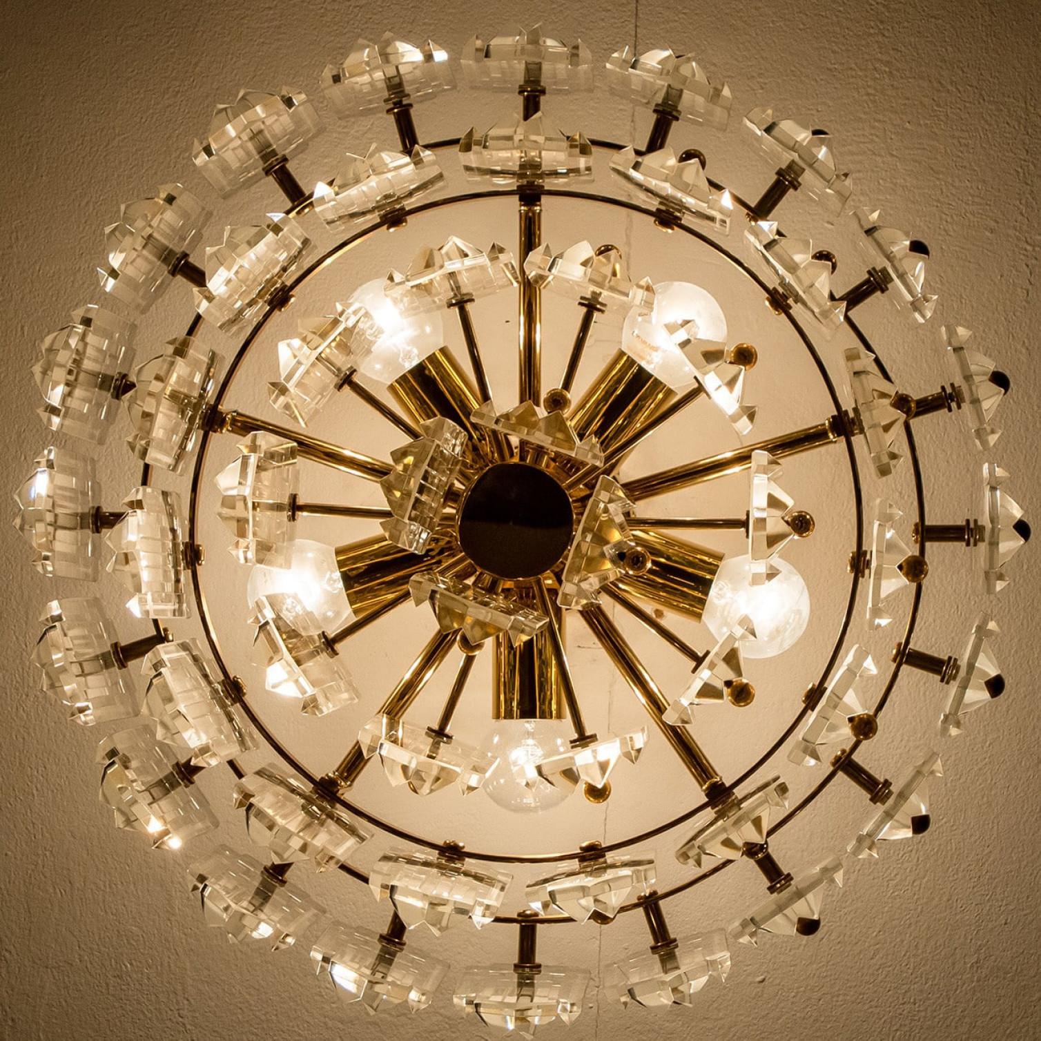 1 de los 2 empotrables Kalmar, cristal de latón dorado, Austria, 1970 en venta 7