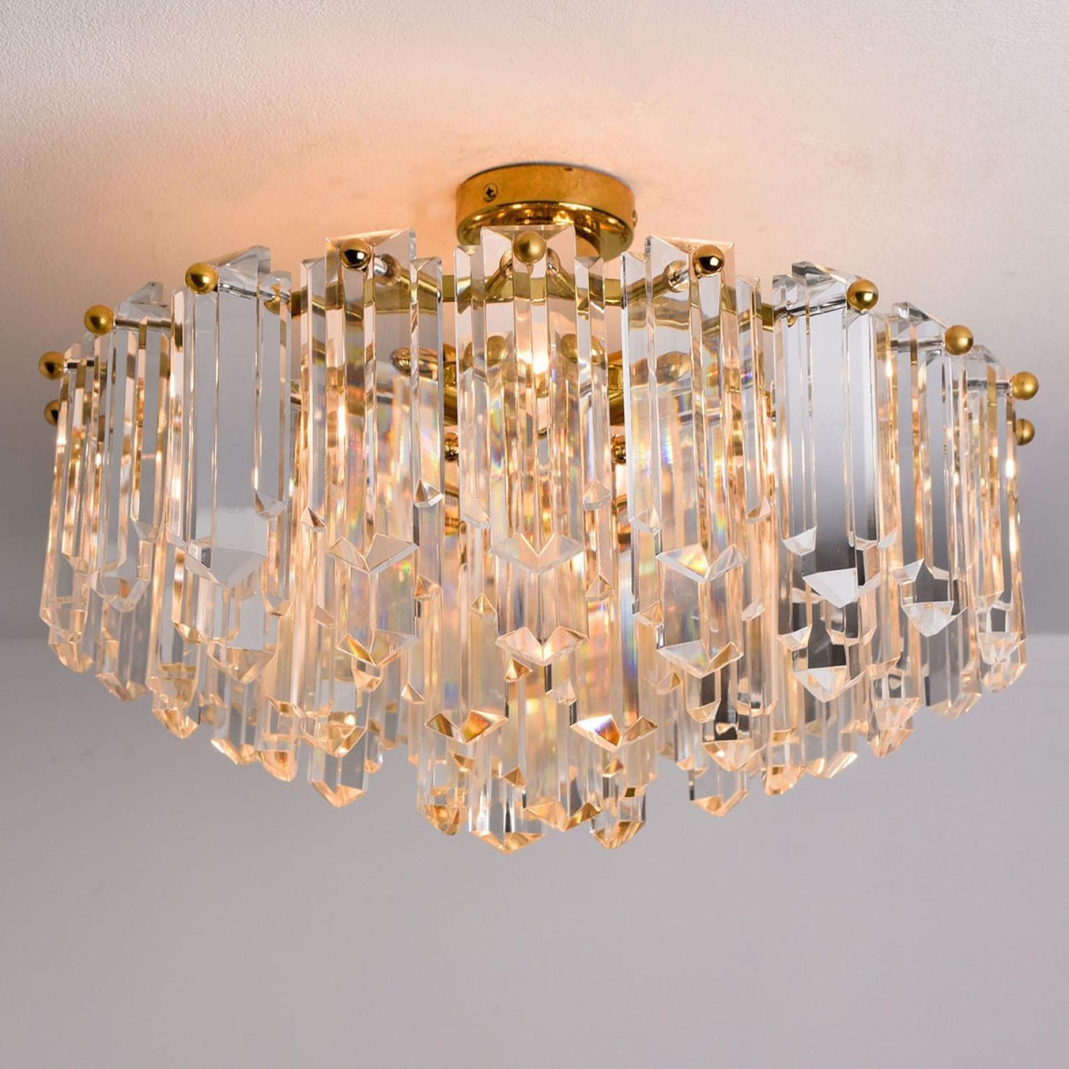 1 de los 2 empotrables Kalmar, cristal de latón dorado, Austria, 1970 en venta 1