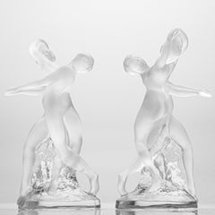 1 der 2 Lalique Signed Dance Duo Crystal, Frankreich
