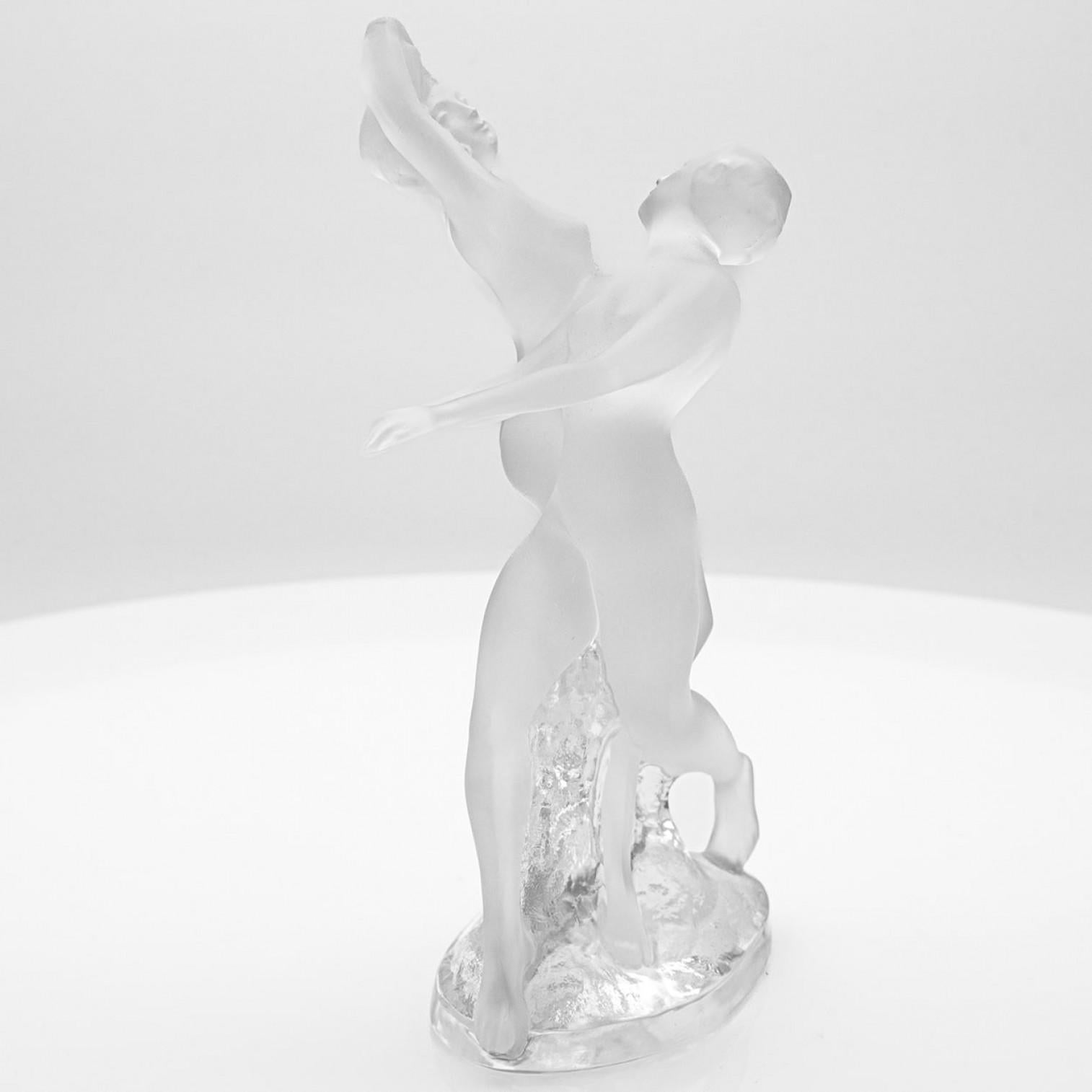 Other 1 of the 2 Lalique Signed Dance Duo Crystal, France For Sale