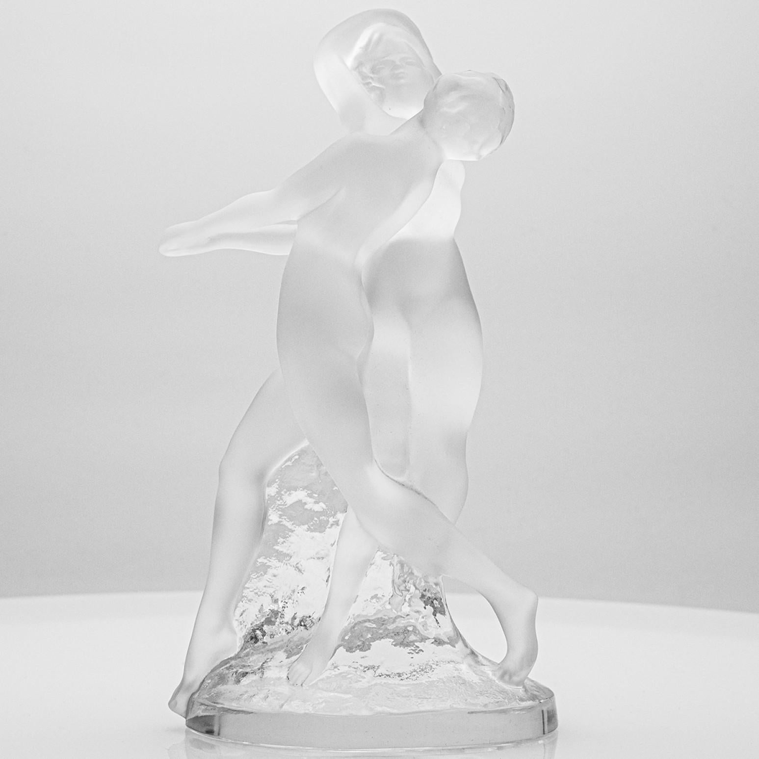 1 dei 2 cristalli Lalique firmati Dance Duo, Francia In condizioni buone in vendita a Rijssen, NL