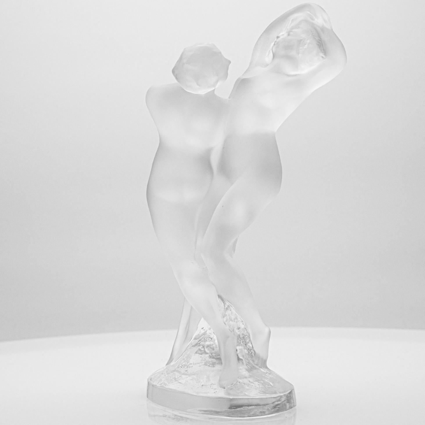 1 of the 2 Lalique Signed Dance Duo Crystal, France For Sale 2