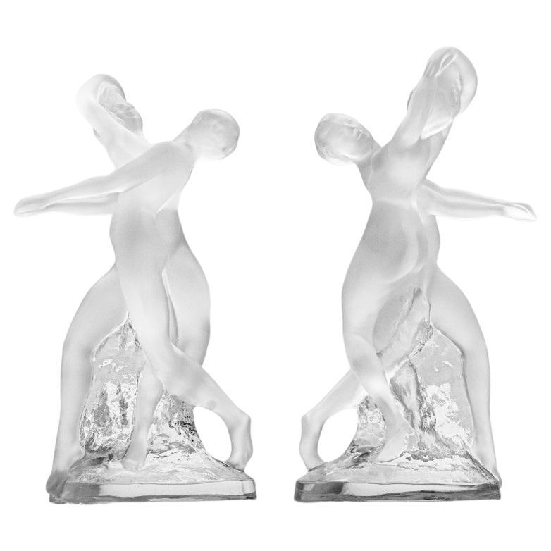1 of the 2 Lalique Signed Dance Duo Crystal, France