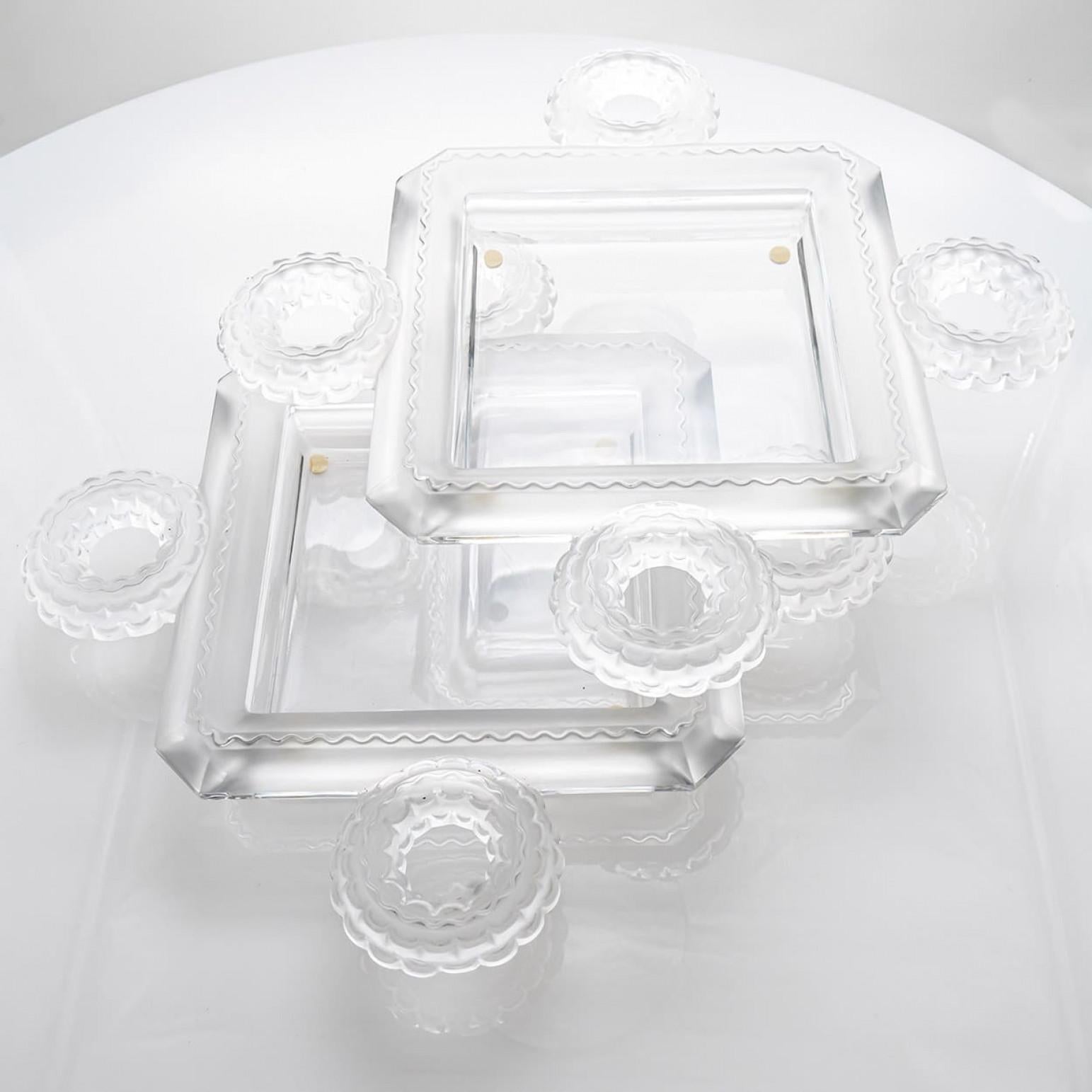 Luxury at its finest,  A collector’s item made by Lalique in France. This frosted crystal object is made by Lalique.

The Lalique Cuby is a beautiful crystal object. Signed by Lalique.

Please notice the price is for one piece, we have two pieces
