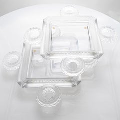 1 of the 2 Lalique Signed Frosted Crystal Cluny, France