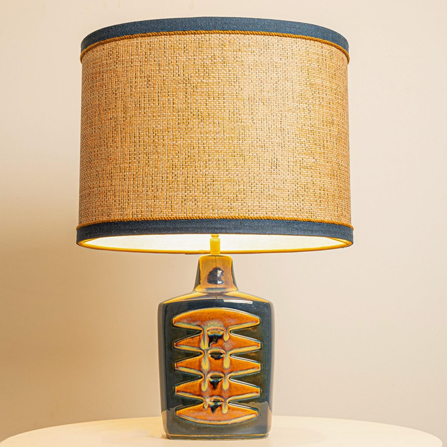 1 der 2 großen Keramik-Tischlampen für Soholm, Dänemark 1960er Jahre im Angebot 4
