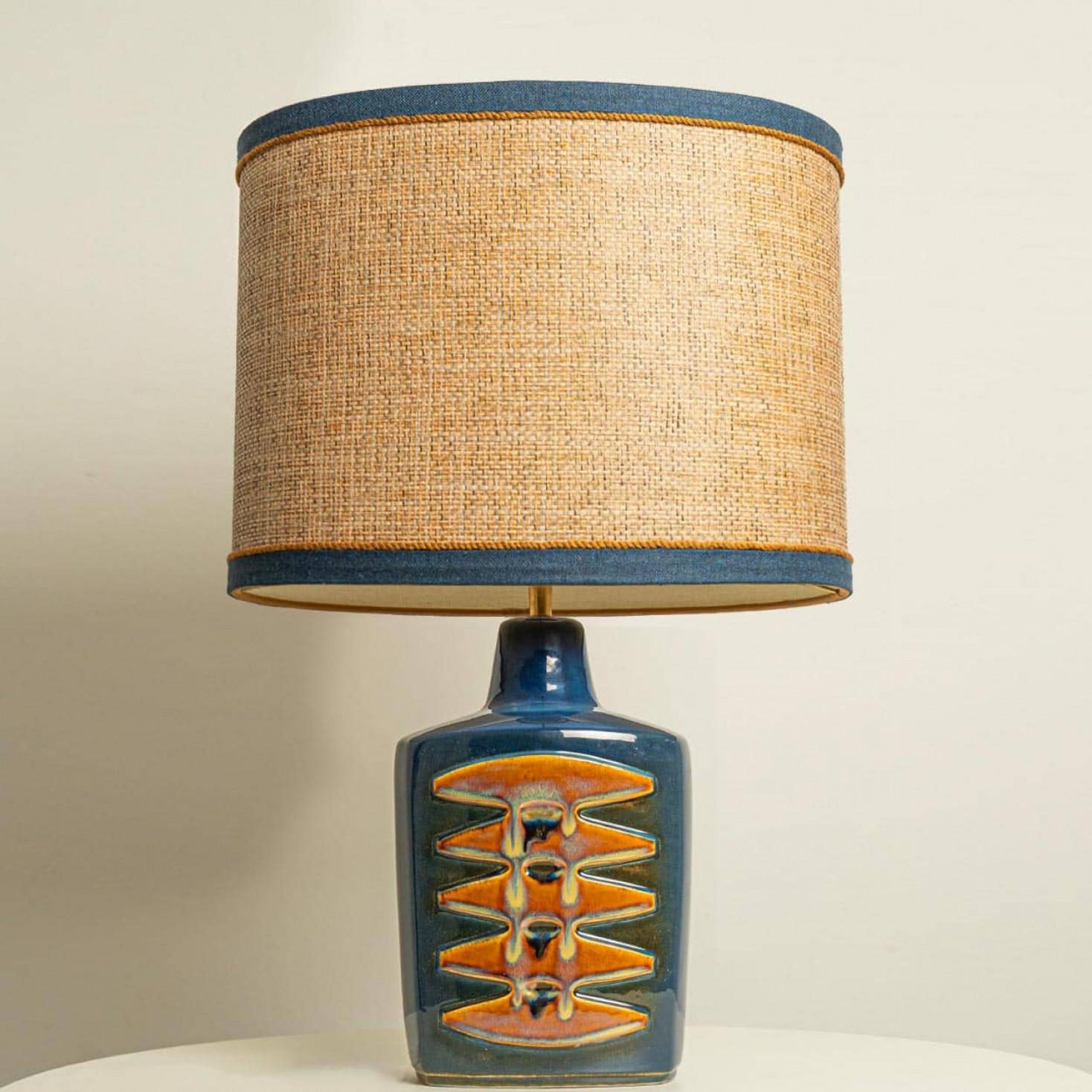 1 der 2 großen Keramik-Tischlampen für Soholm, Dänemark 1960er Jahre im Angebot 5