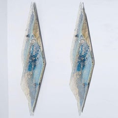 1 of the 2 Large Nason Wall lights for Mazzega Murano Iridescent Glass, 1970