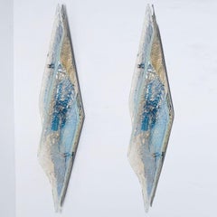1 of the 2 Large Nason Wall lights for Mazzega Murano Iridescent Glass, 1970