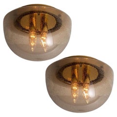 1 of the 2 Limburg Flush Mount Mushroom Shape, 1970s