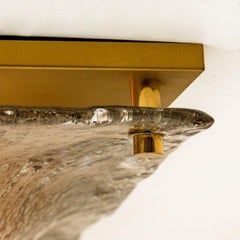 1 de las 2 Massive Textured Glass Flush mount or Wall Light de Kalmar, 1960
