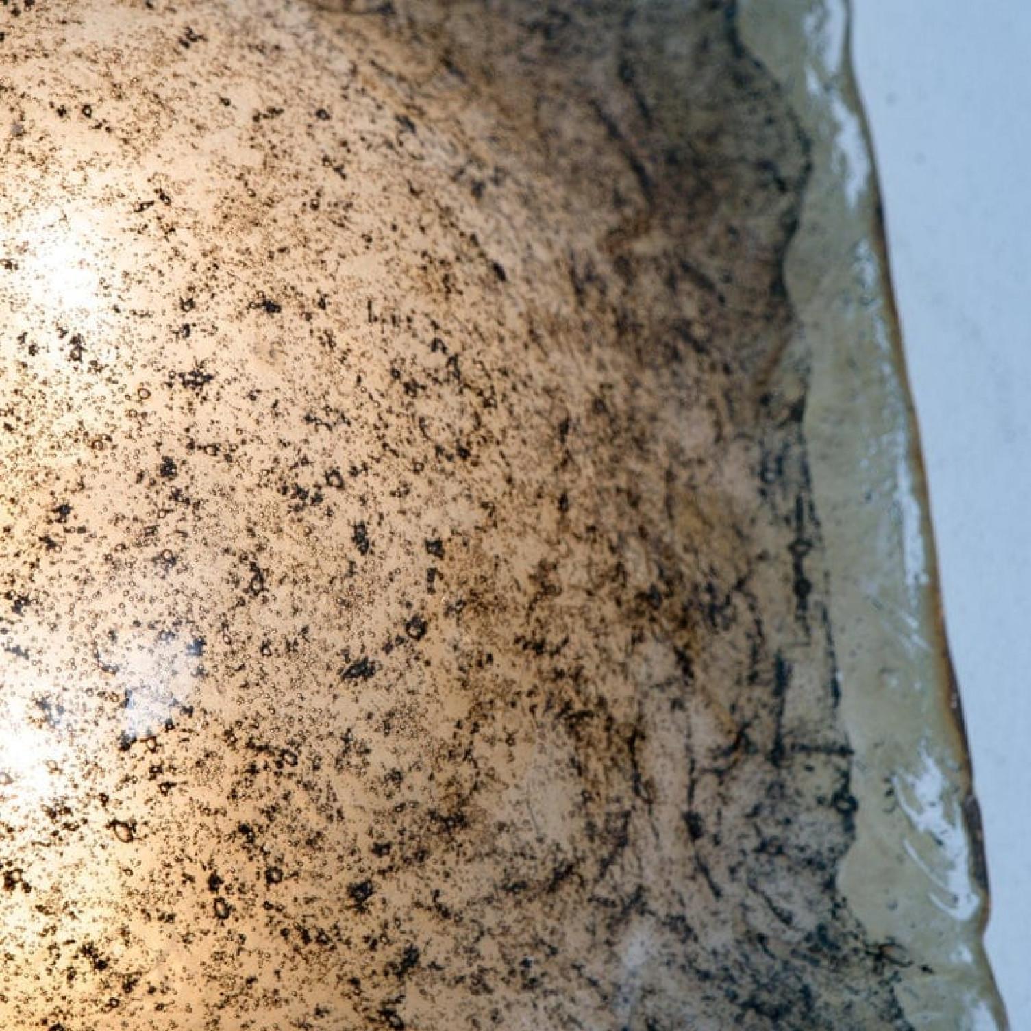 XX secolo 1 of the 2 Massive Textured Glass Flush Mount or Wall Light by Kalmar, 1960 in vendita