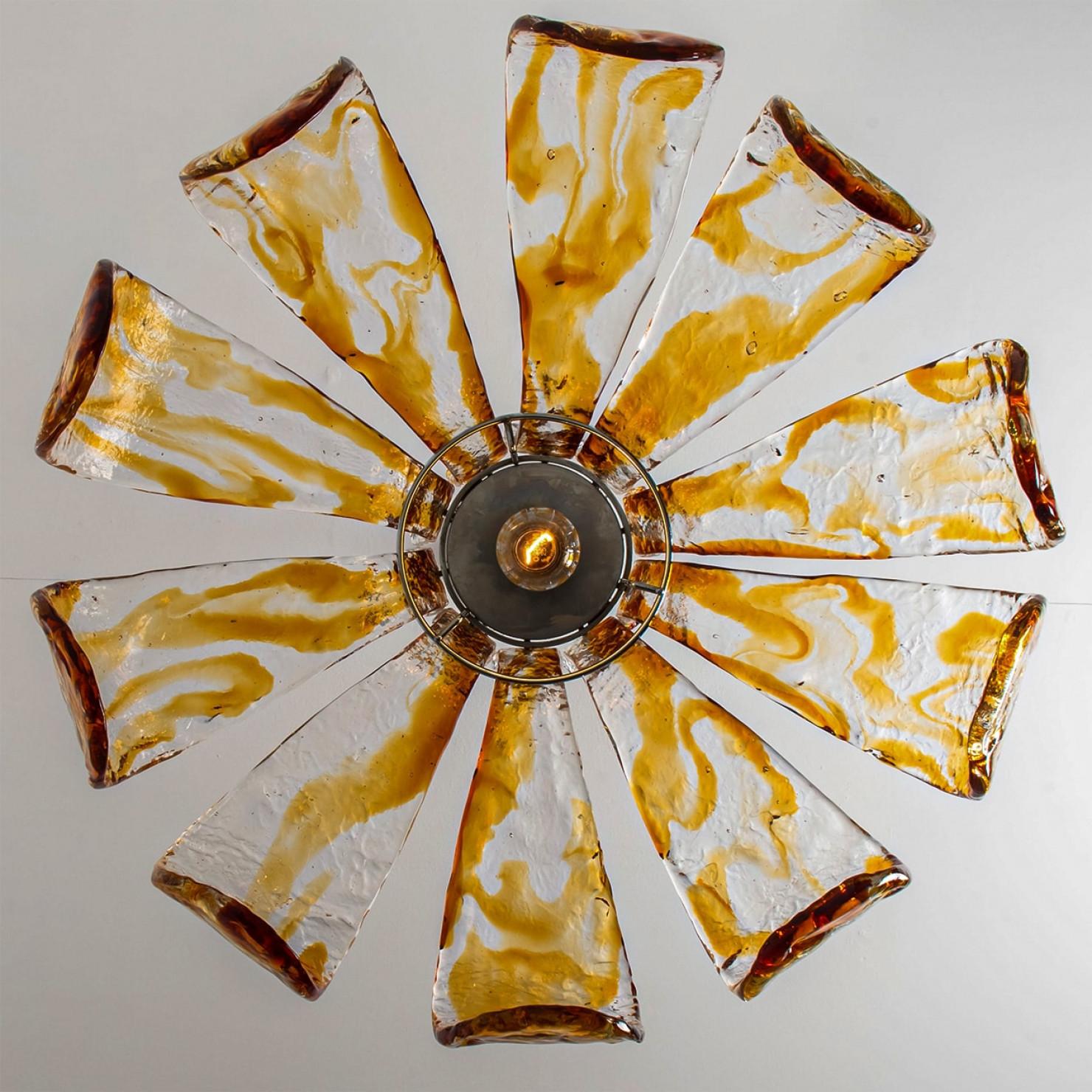 1 der 2 Mazzega Murano Glas Kronleuchter, Italien, 1970 im Angebot 2