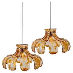 1 of the 2 Mazzega Murano Glass Chandelier, Italy, 1970