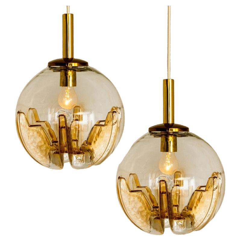 1 dei 2 pendenti Mazzega Murano Globe, Italia, 1970 in vendita