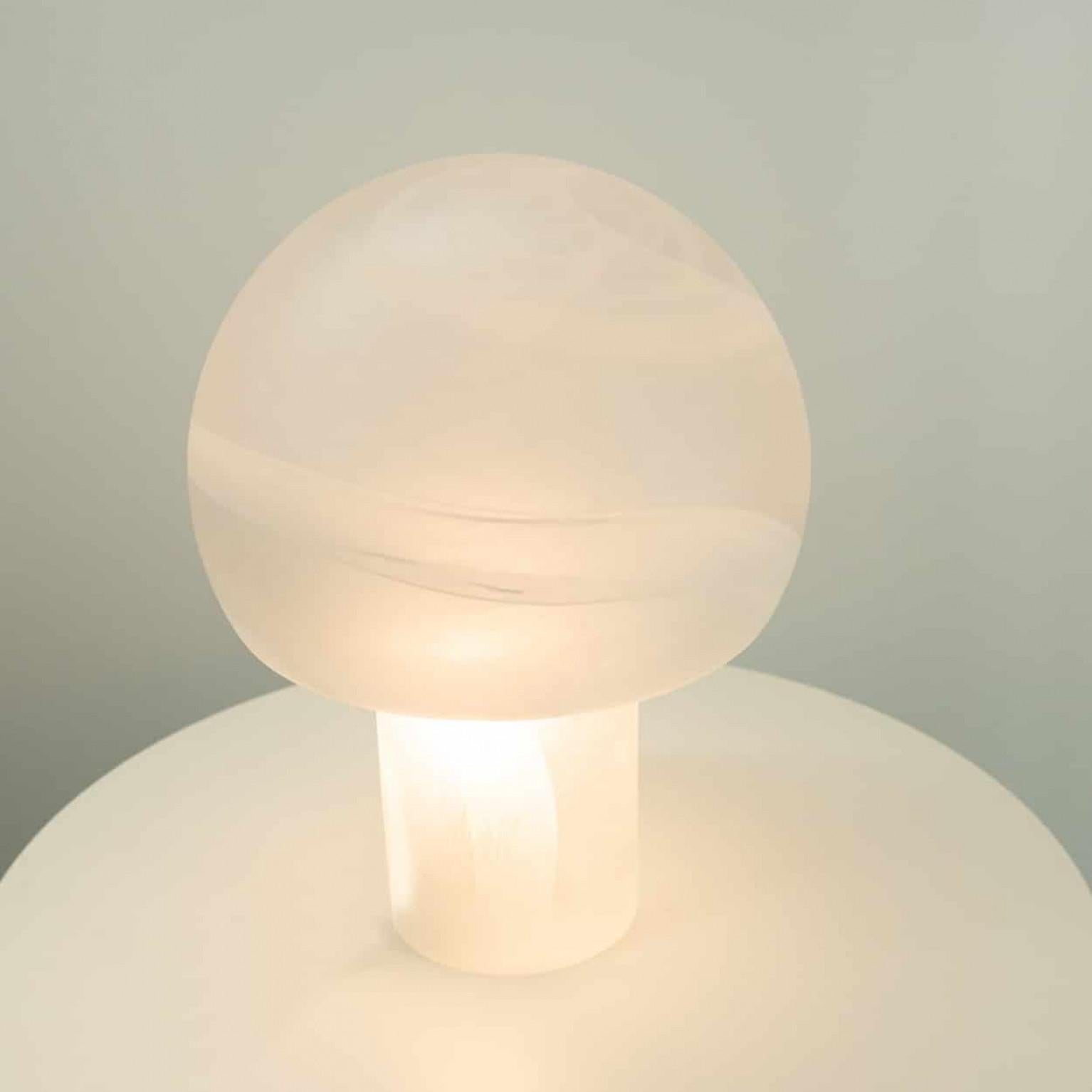 1 des 2 lampes de table en verre Mushroom, Glashütte Limburg, 1970 en vente 4