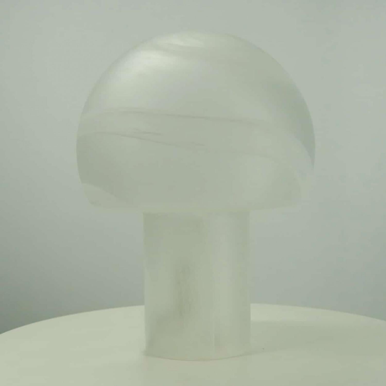 1 of the 2 Mushroom Glass Table Lamps, Glashütte Limburg, 1970 7