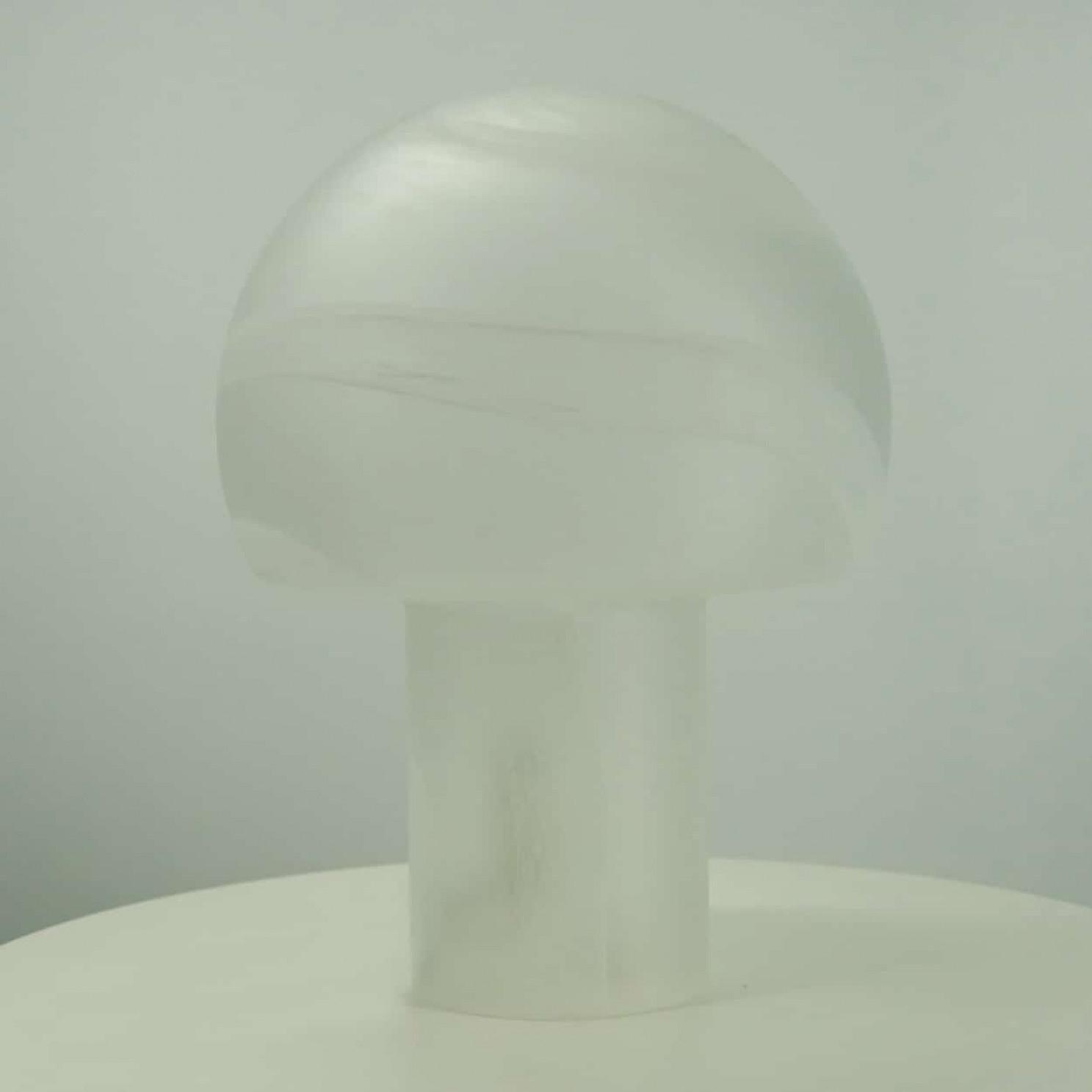 1 of the 2 Mushroom Glass Table Lamps, Glashütte Limburg, 1970 im Angebot 8