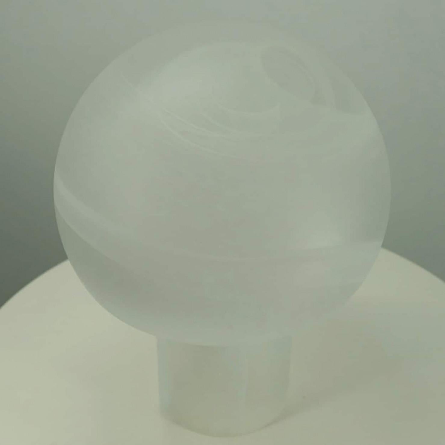 1 of the 2 Mushroom Glass Table Lamps, Glashütte Limburg, 1970 9