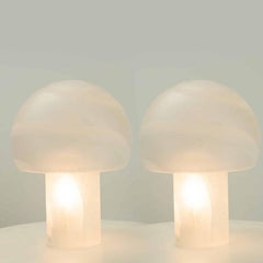 1 des 2 lampes de table en verre Mushroom, Glashütte Limburg, 1970