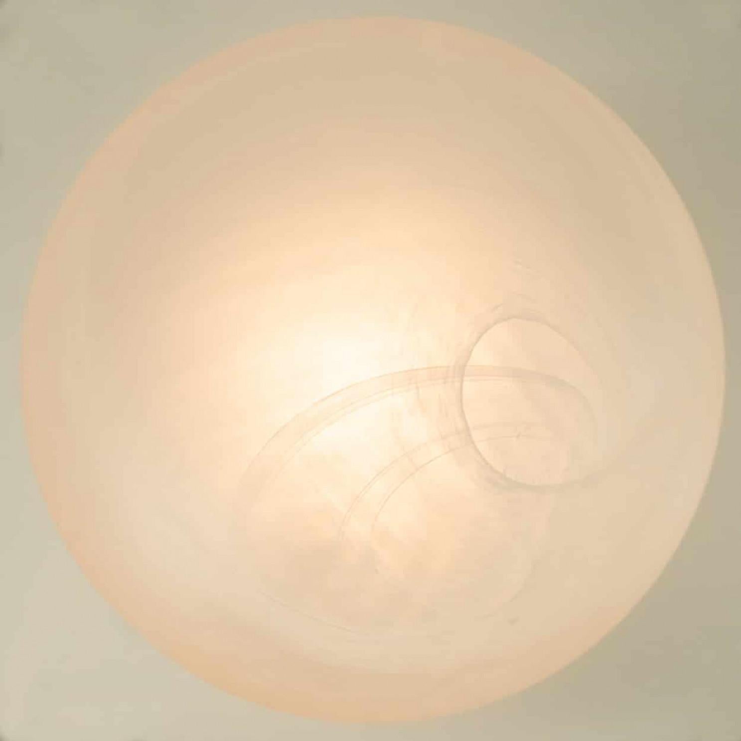 Verre 1 des 2 lampes de table en verre Mushroom, Glashütte Limburg, 1970 en vente