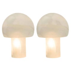 1 des 2 lampes de table en verre Mushroom, Glashütte Limburg, 1970
