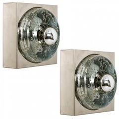 1 of the 2 of Hand Blown Wall Or Ceiling Lights, Doria, 1970