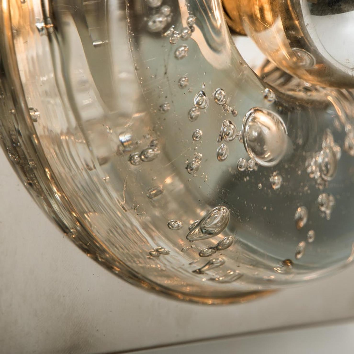 Plated 1 of the 2 of Hand Blown Wall or Ceiling Lights, Doria, 1970 For Sale