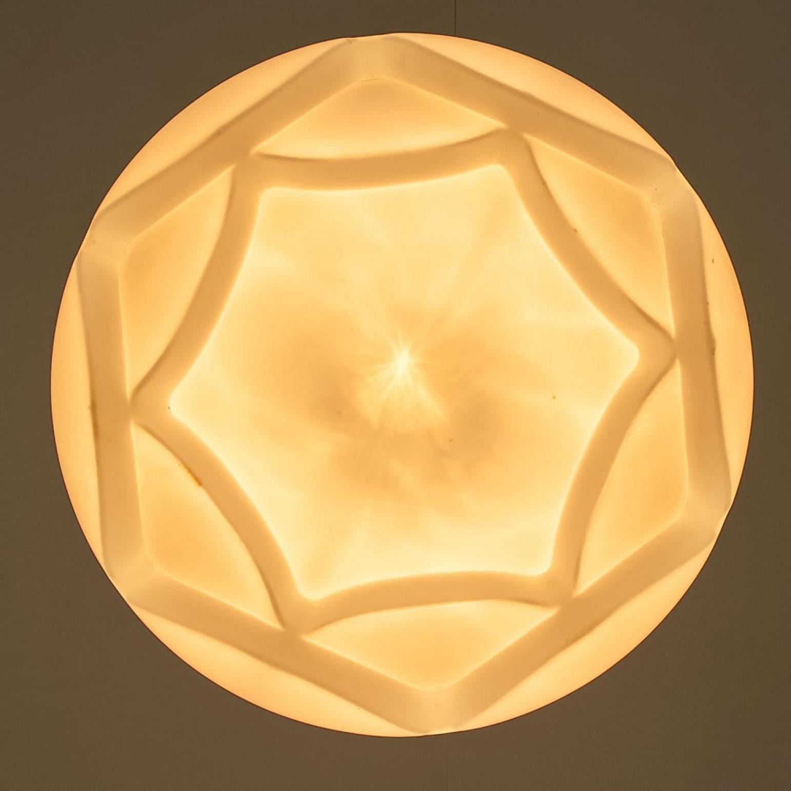 1 of the 2 Opaline Large Glass Lamp 