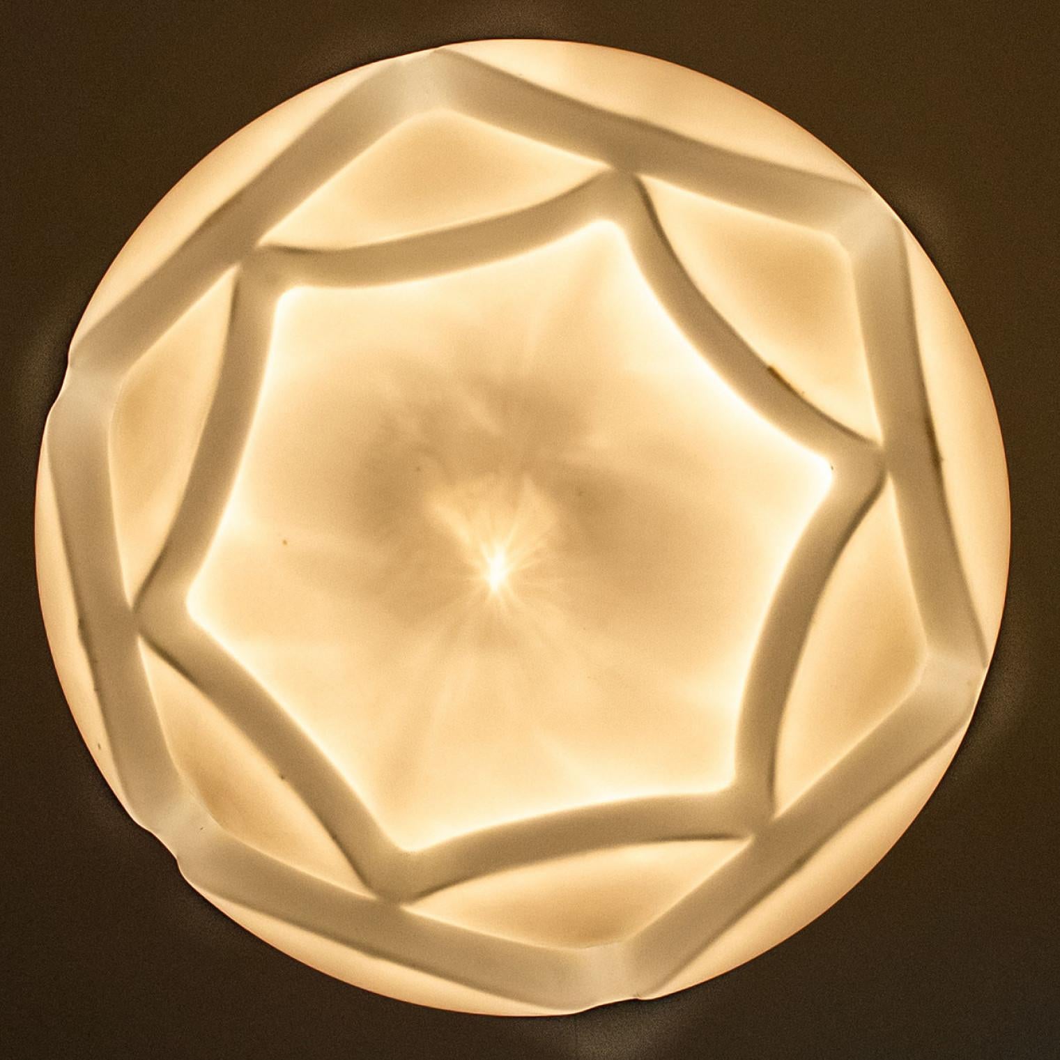 1 of the 2 Opaline Large Glass Lamp 