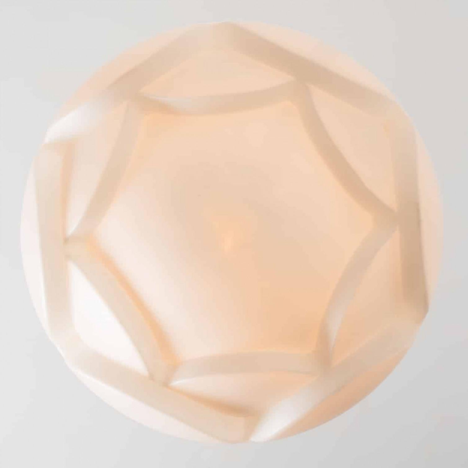 1 of the 2 Opaline Large Glass Lamp 