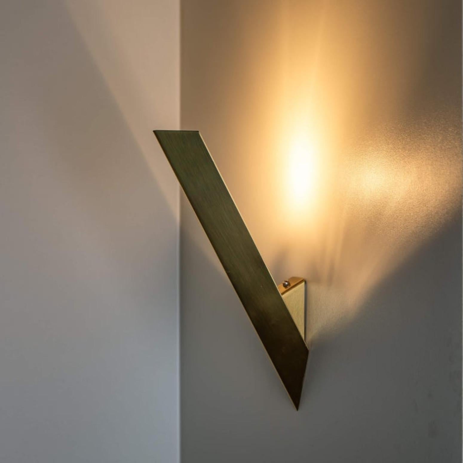 20th Century 1 of the 2 Pair of Wedge-Shaped High End Wall Lights by J.T. Kalmar, 1970s For Sale