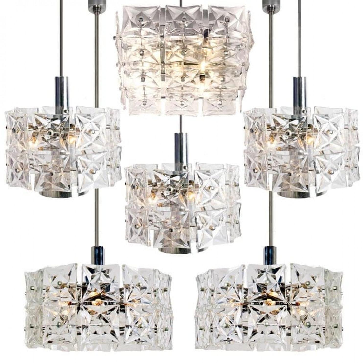 1 des 2 paires d'appliques Kinkeldey, verre cristal chromé, 1970 en vente 10