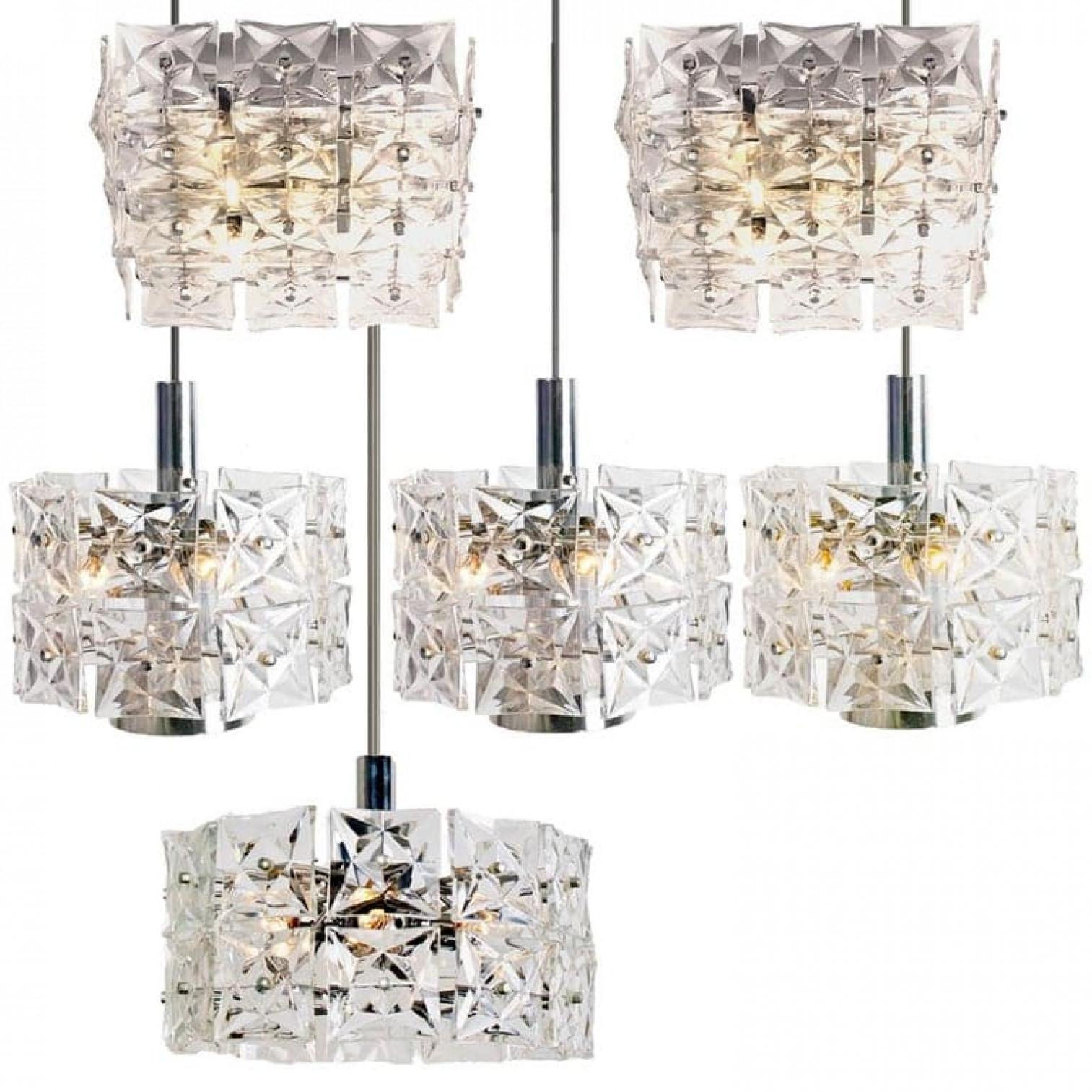 1 des 2 paires d'appliques Kinkeldey, verre cristal chromé, 1970 en vente 11