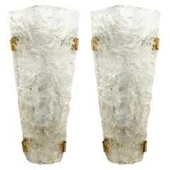 1 of the 2 Pairs of Bubble Murano Glass Sconces or Wall Sconces, 1960s