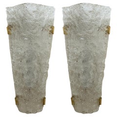1 of the 2 Pairs of Bubble Murano Glass Sconces or Wall Sconces, 1960s
