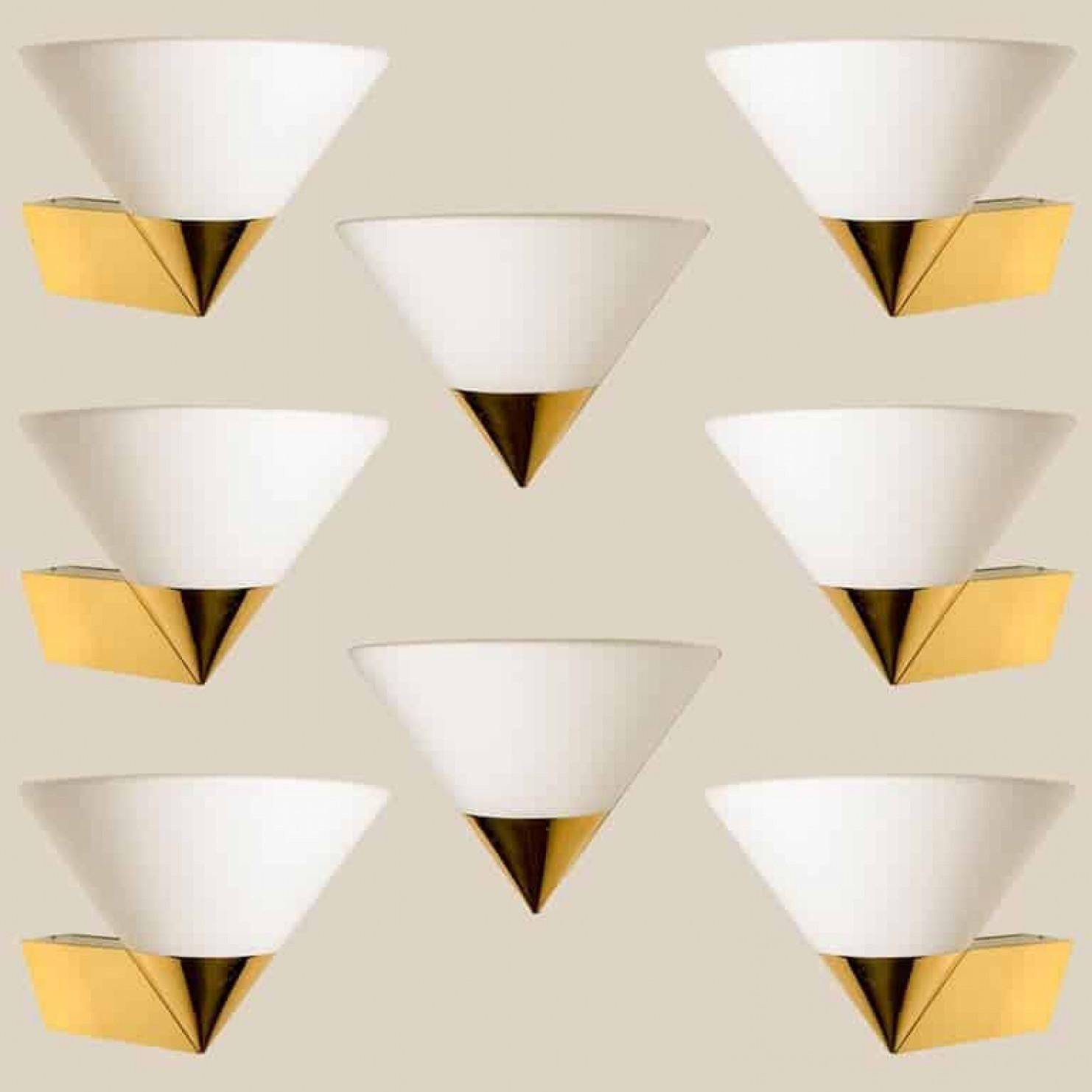 1 de los 2 Pares De  Lámparas de pared modernas extragrandes de Glashütte Limburg, 1970 en venta 3