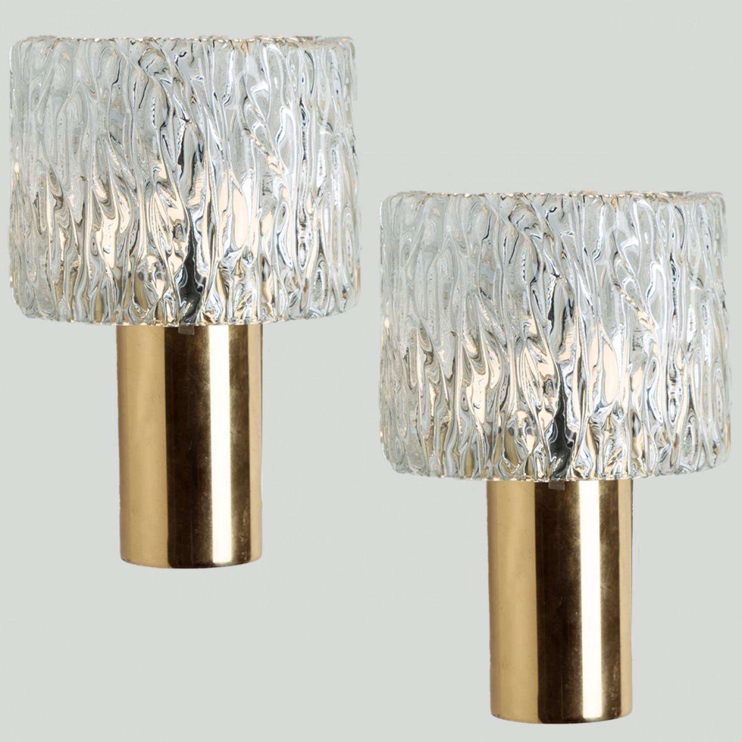1 of the 2 Pairs of Glass Torch Wall Sconces by Fagerlund, 1960 For Sale 7