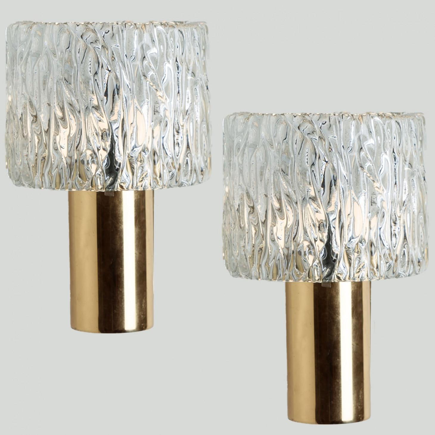1 of the 2 Pairs of Glass Torch Wall Sconces by Fagerlund, 1960 For Sale 8