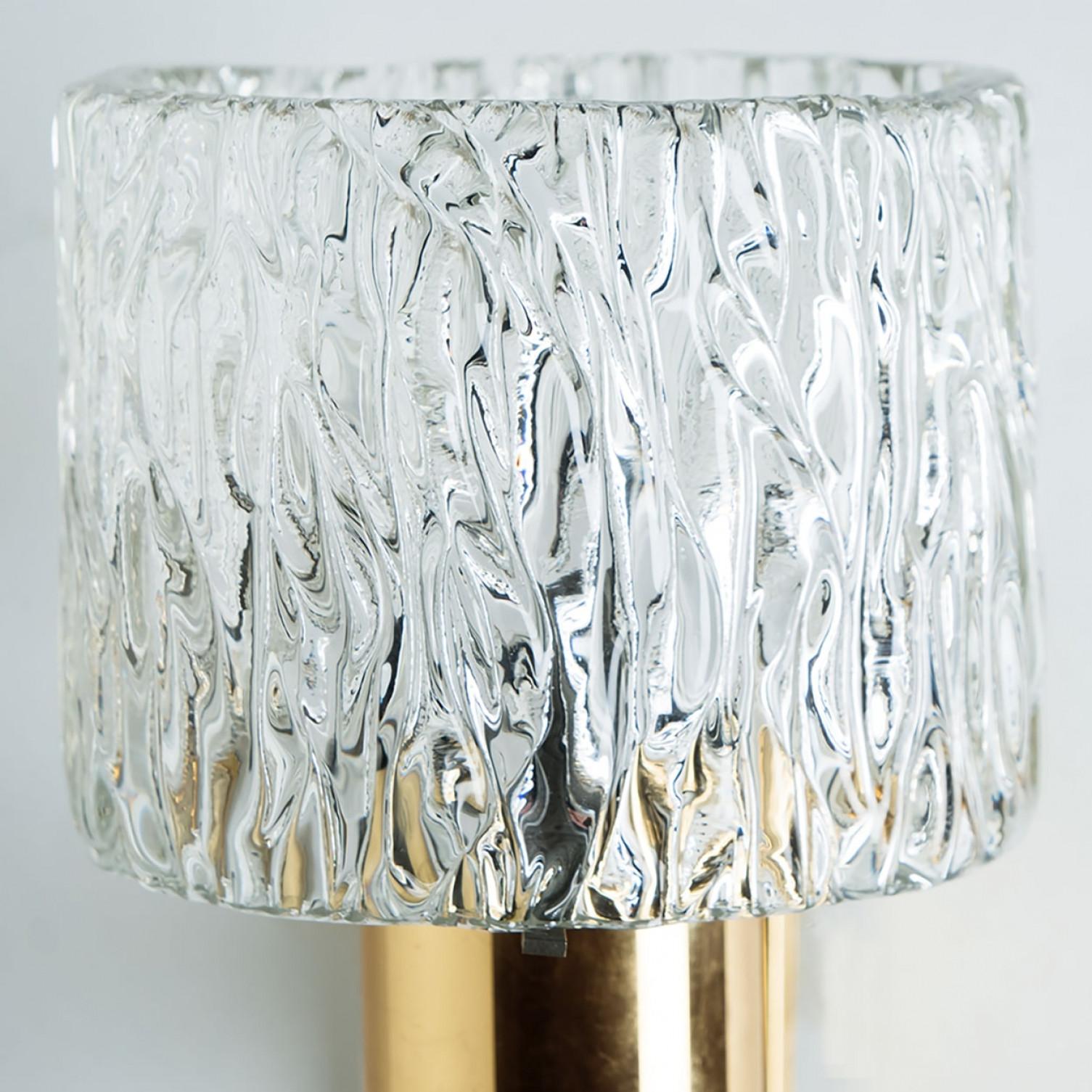 Mid-Century Modern 1 of the 2 Pairs of Glass Torch Wall Sconces by Fagerlund, 1960 For Sale