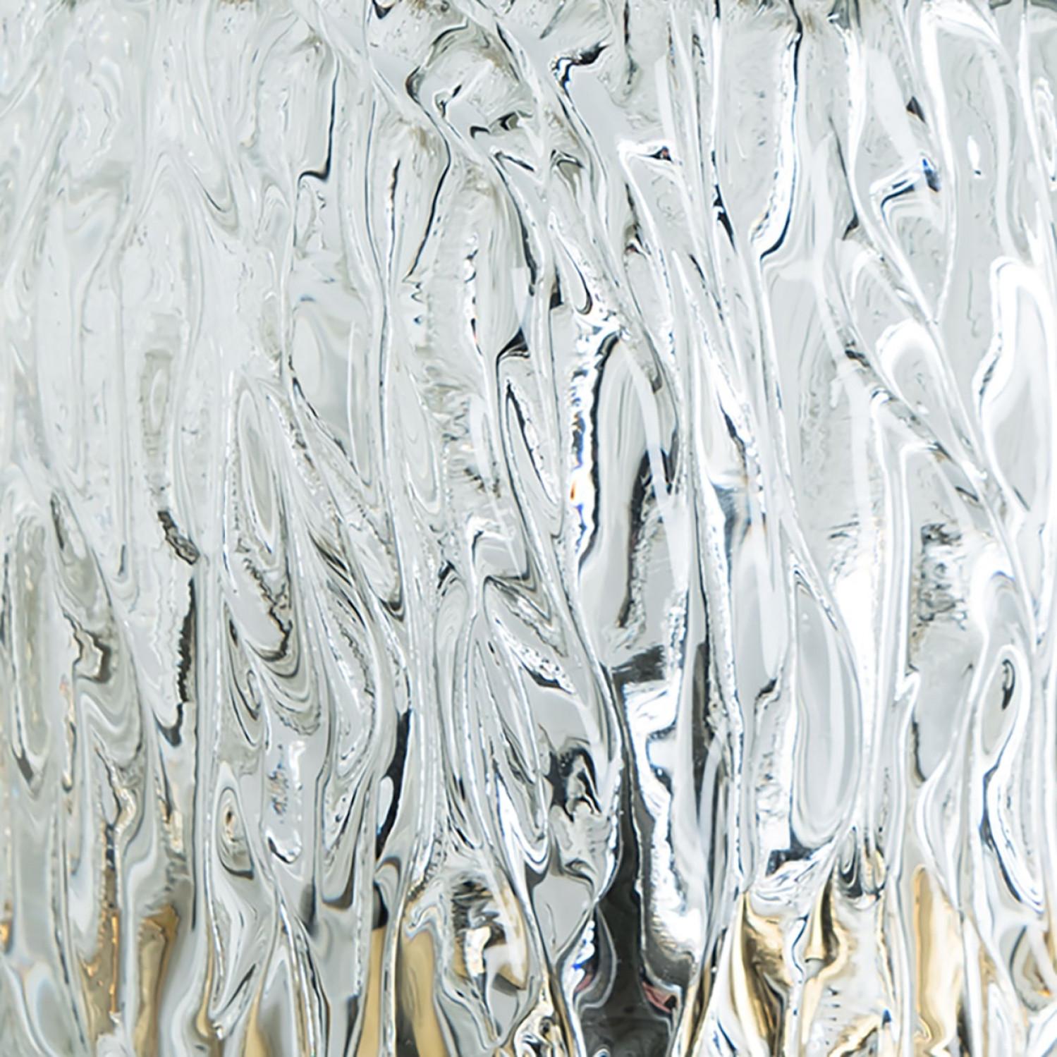 Swedish 1 of the 2 Pairs of Glass Torch Wall Sconces by Fagerlund, 1960 For Sale