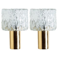 1 of the 2 Pairs of Glass Torch Wall Sconces by Fagerlund, 1960