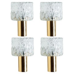 1 of the 2 Pairs of Glass Torch Wall Sconces by Fagerlund, 1960