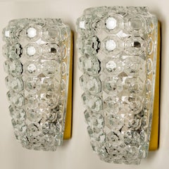 1 des 2 paires d'appliques murales en verre par Tynell pour Glashütte, 1960