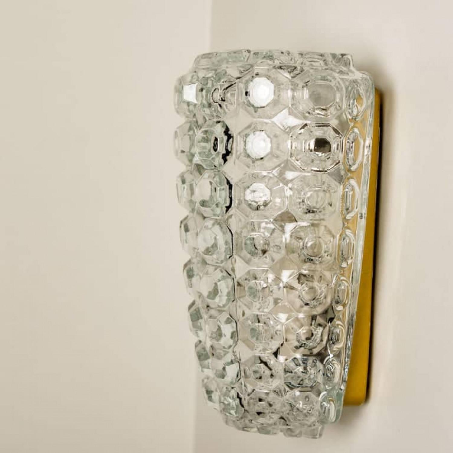 Altro 1 delle 2 coppie di applique in vetro di Tynell per Glashütte, 1960 in vendita