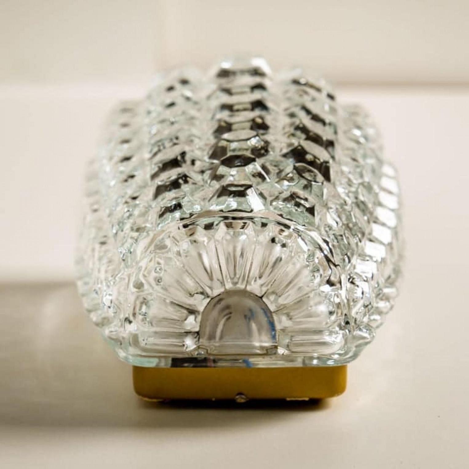 1 der 2 Paare von Wandleuchten aus Glas von Tynell für Glashütte, 1960 (20. Jahrhundert) im Angebot